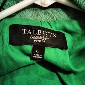 Talbots Petites Women Blazer Green size 6p